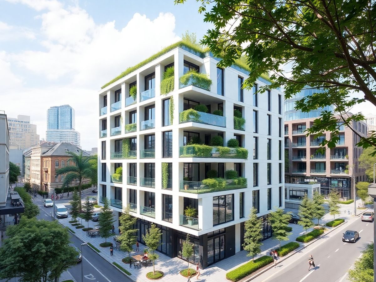 Clădiri rezidențiale moderne în centrul orașului.