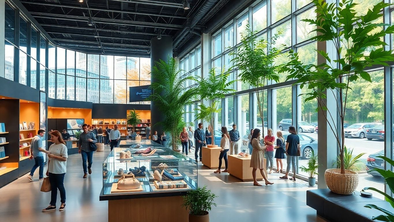 Spații comerciale moderne și inovatoare în 2025.