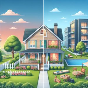 casă versus apartament