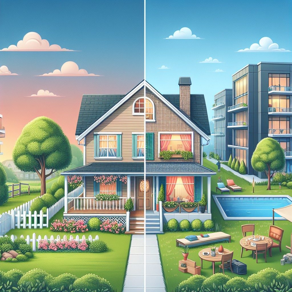 casă versus apartament